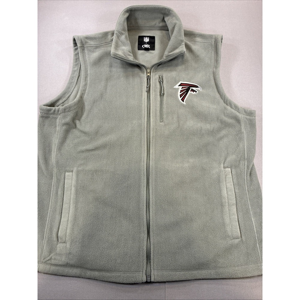 NFL Darius Rucker Gray Atlanta‎ Falcons Men Vest Gray Polar Fleece Sz XL